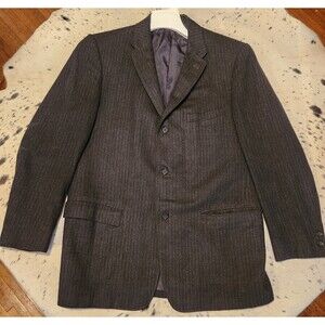 Richman Brothers Wool Charcoal Pinstripe Suit Jacket